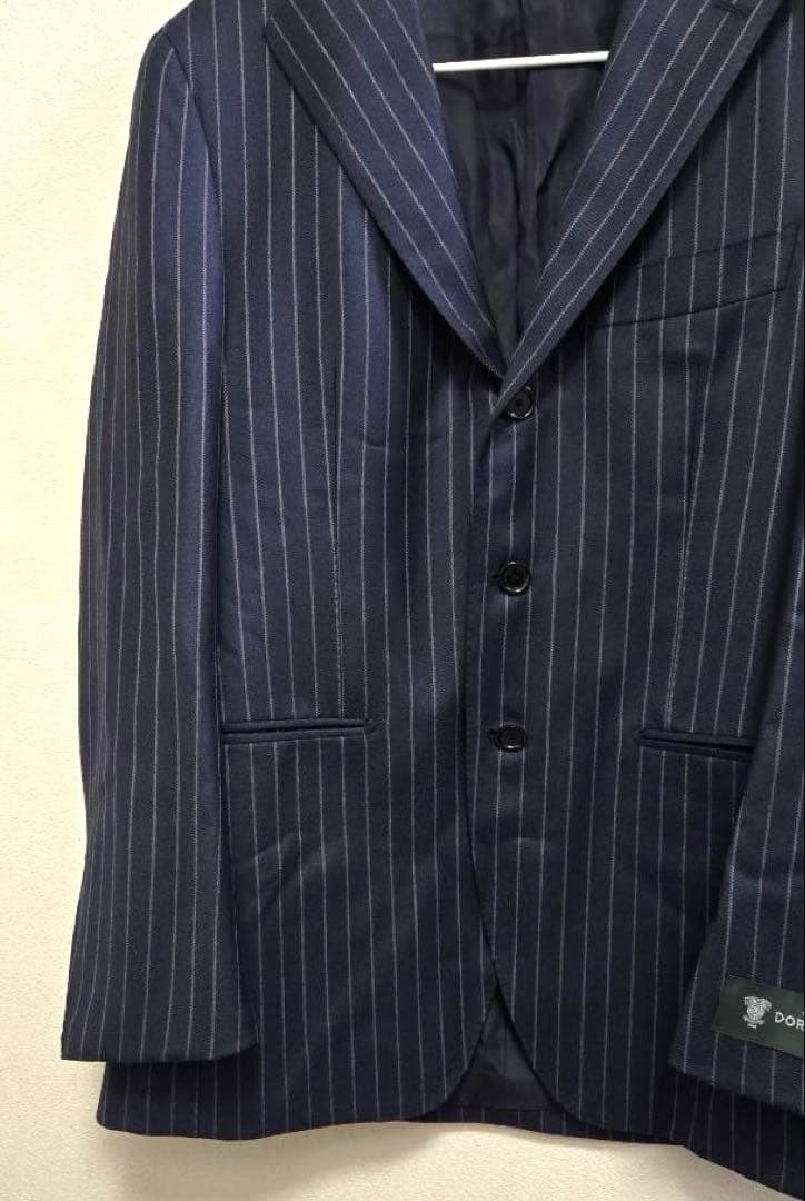 美品☆SOVEREIGN ハンドライン チョークストライプ シングル3Bスーツ