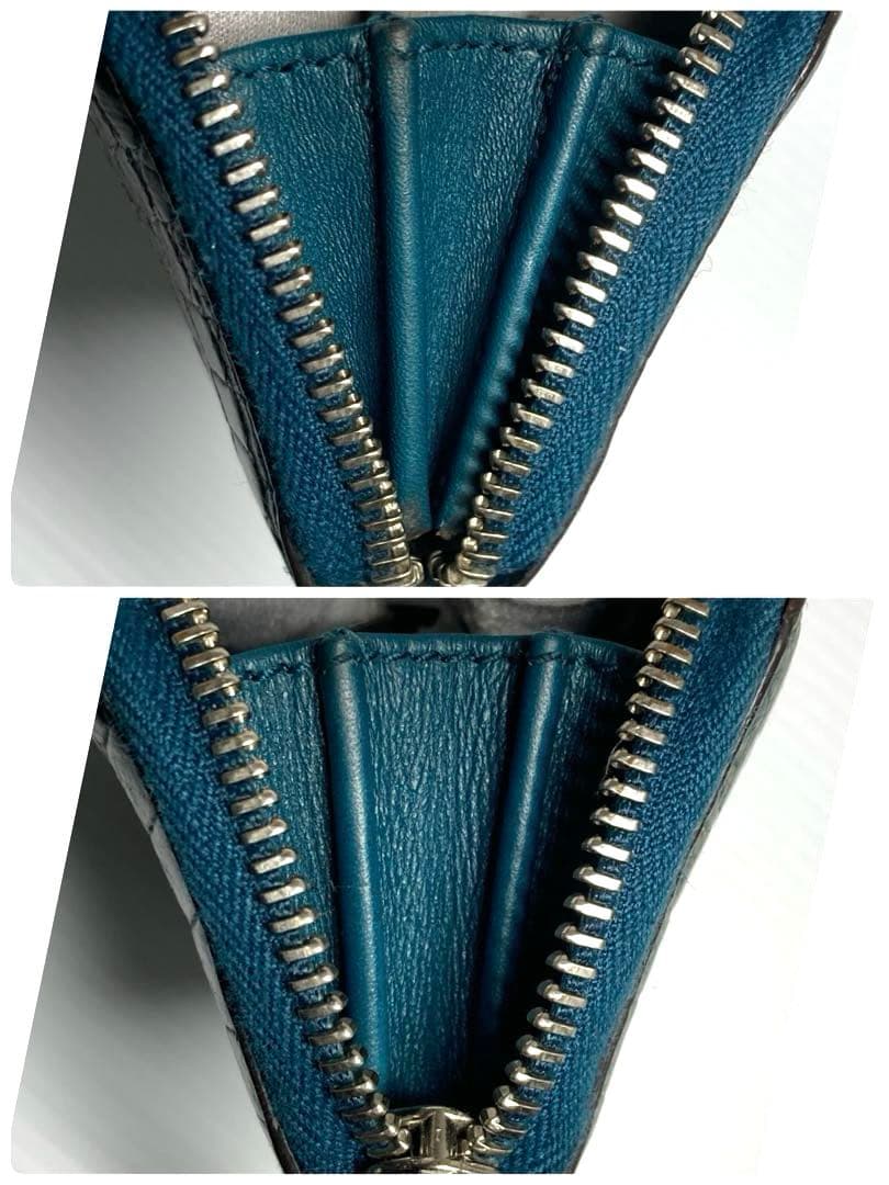 GUCCI グッチ クロコ ラウンドファスナー コインケース カードケース