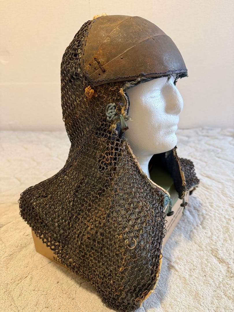 ⭕️ 江戸時代 鎖帷子 【鉢金付き鎖頭巾】 幕末 新撰組 忠臣蔵 ➀