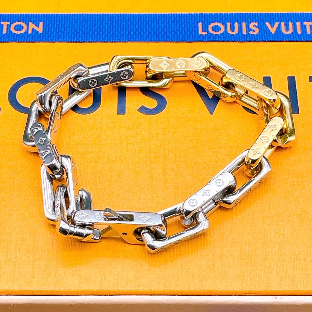 ◇ルイヴィトン◇M1555L モノグラム チェーン ブレスレット L 51.0g
