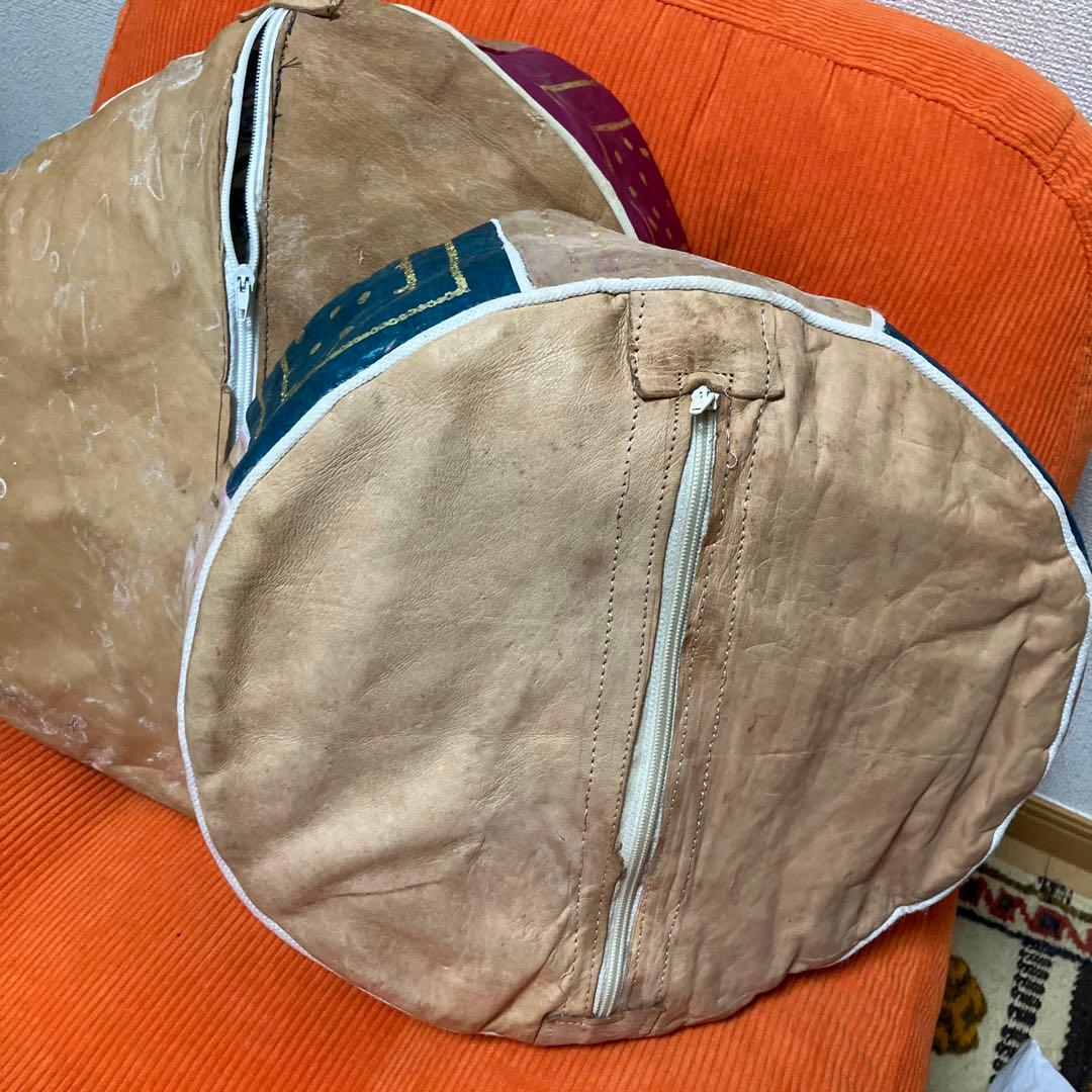 激安セール】モロッコ産クッション、プフ(訳あり)説明読んで下さい 2個