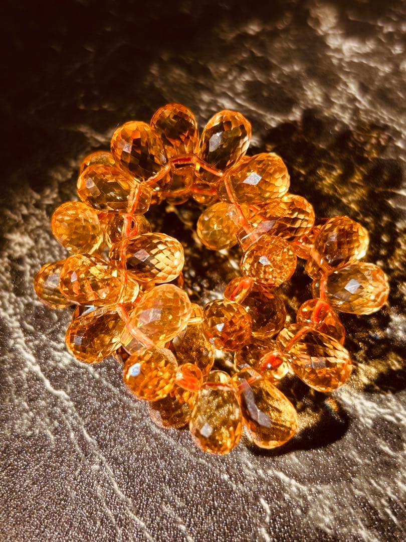 ☆【ウチの看板娘✨️最高級天然非加熱】シトリンブレスレット【鑑別書つき】