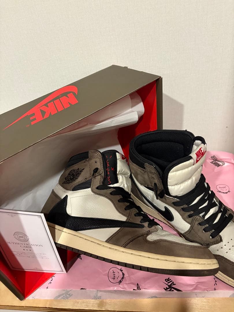 Nike Air Jordan 1 travisダークモカハイカット 8.5- Brand New Travis Scott x Air Jordan Retro 1 High Mocha High