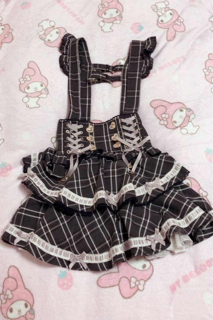 LIZLISA はしごリボンチェックティアードスカパン - メルカリ