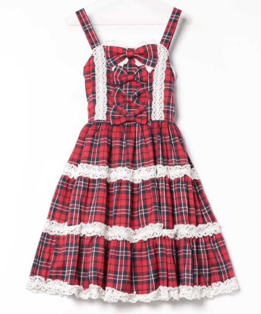 axes femme kawaii タータンチェックジャンスカ - メルカリ