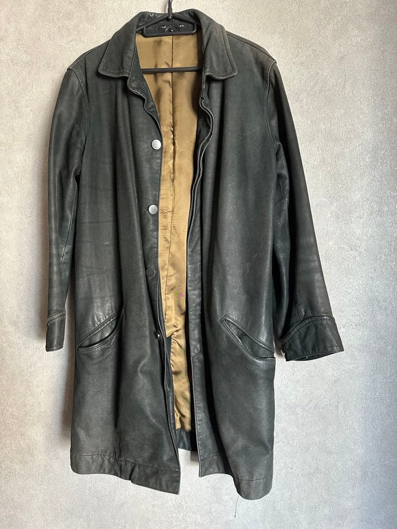 チバユウスケ celt&cobra 黒 ヌバック レザー ロングコート - メルカリ