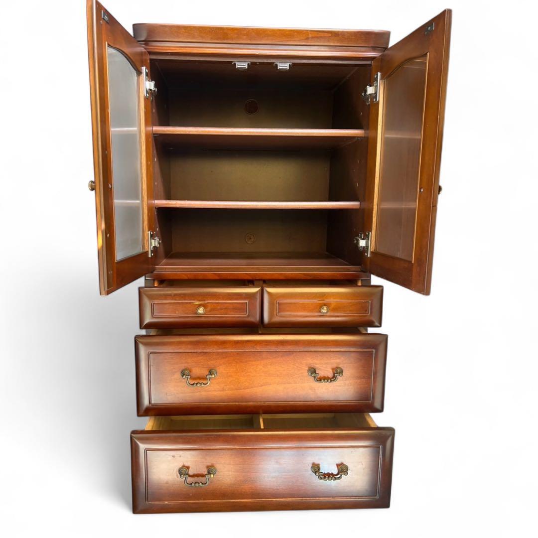 な*お様 昭和レトロ 武富木工 キャビネット 食器棚 アンティーク調