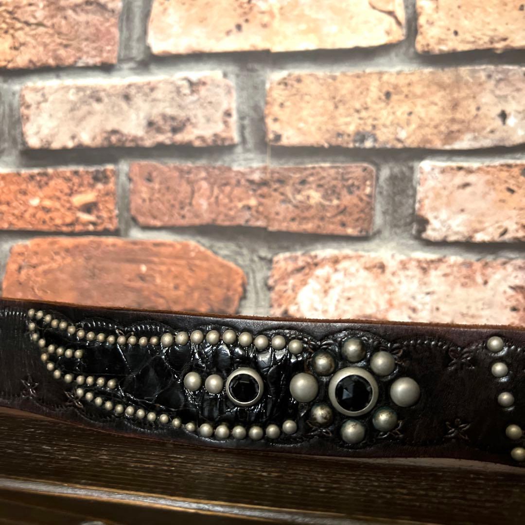 古着Lサイズ RATS WAY OF LIFE スタッズ レザーベルト - メルカリ