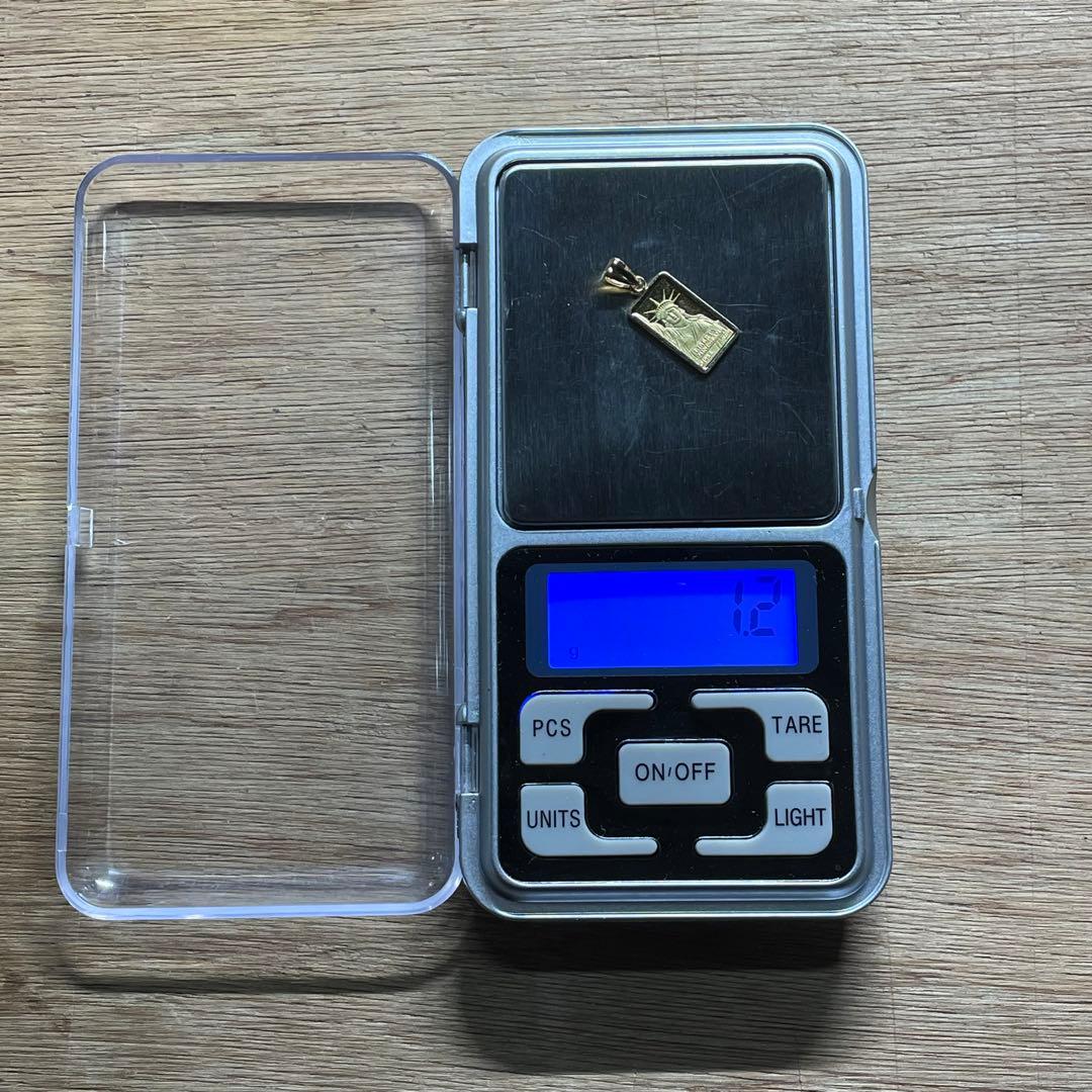 金貨 自由の女神 角型 純金 1.2g ペンダントトップ ゴールド　GOLD