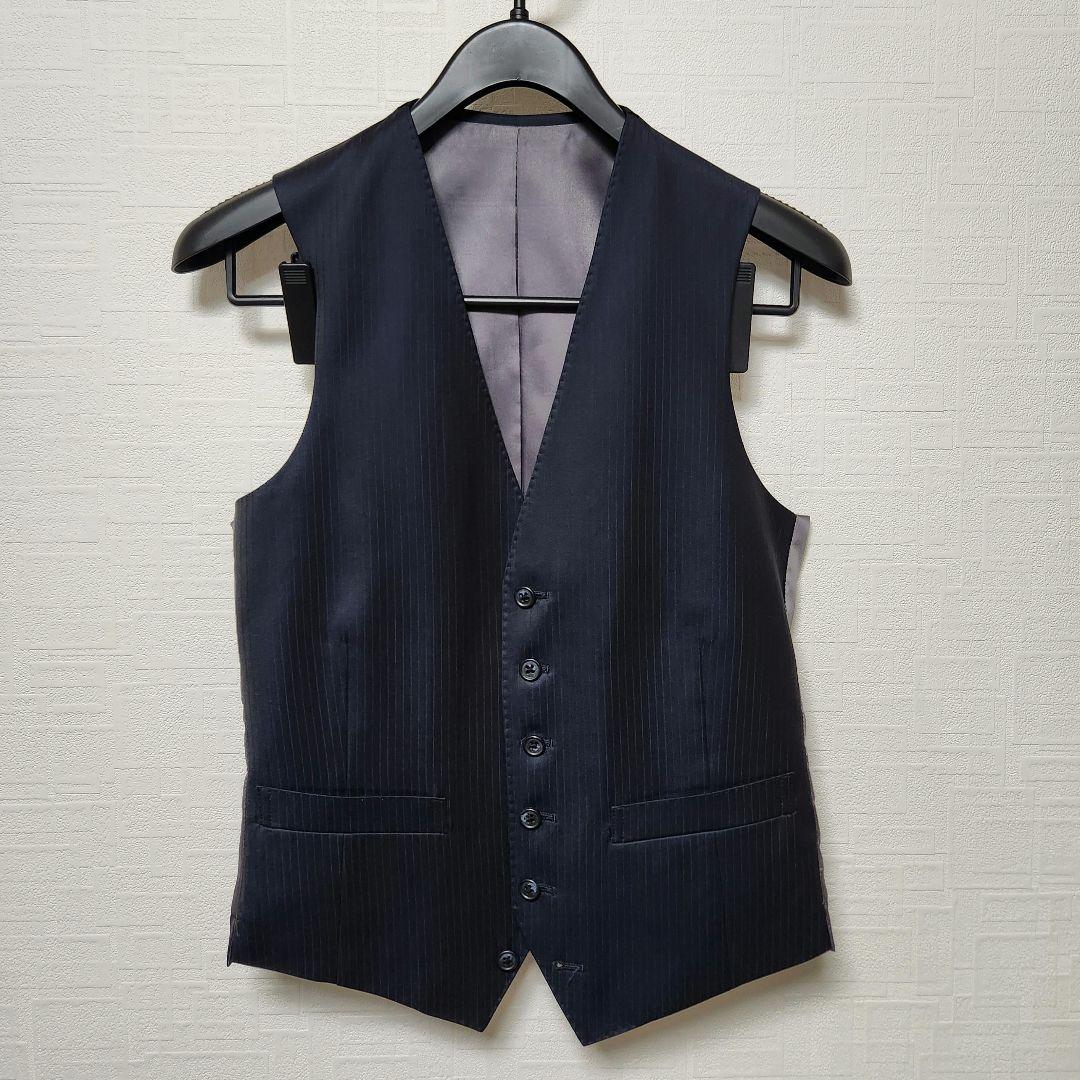 レダ × グローバルスタイル メンズ スーツ スリーピース 濃紺