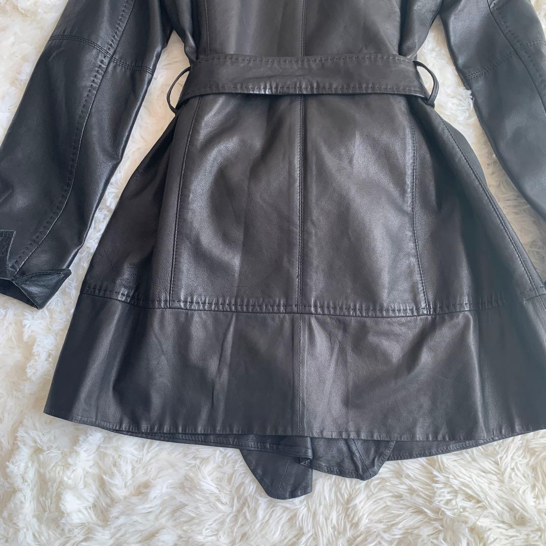 美品 ARTISAN アルチザン 定価20万円 羊革 レザーコート ブラック本革