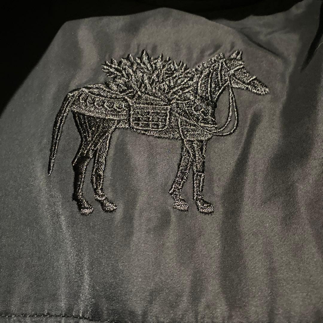 SUM1STYLE ボアベスト付き馬刺繍コート ブラック 新品 スミスタイル