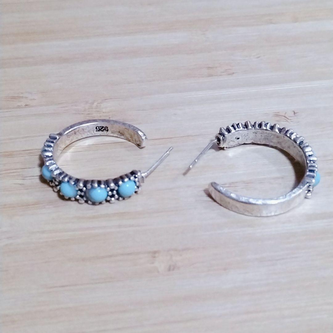 匿名配送✨新品】ターコイズ シルバーピアス インディアンジュエリー