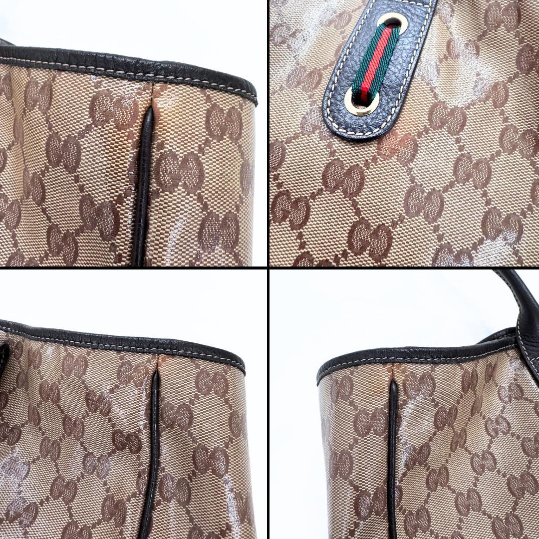 ユキ様専用 グッチ トートバッグ 293589 GGクリスタル ベージュ - メルカリ