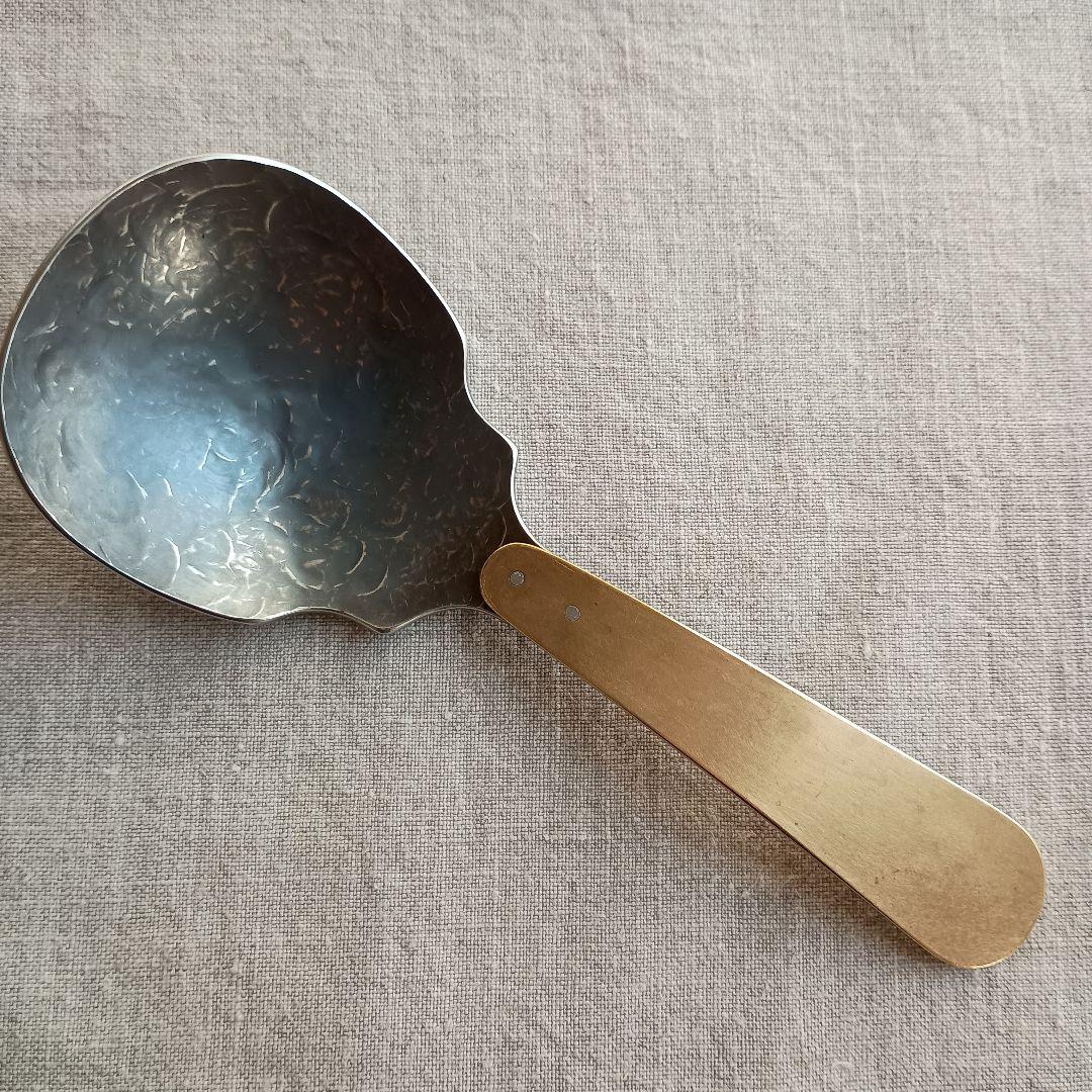 小西光裕サーブスプーン　サーブスプーン(穴あり)の2品　レア刻印あり