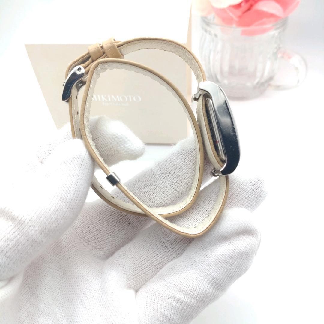 《稼働品》ミキモト★クォーツ 腕時計★2重巻き★レディース★管理 752.