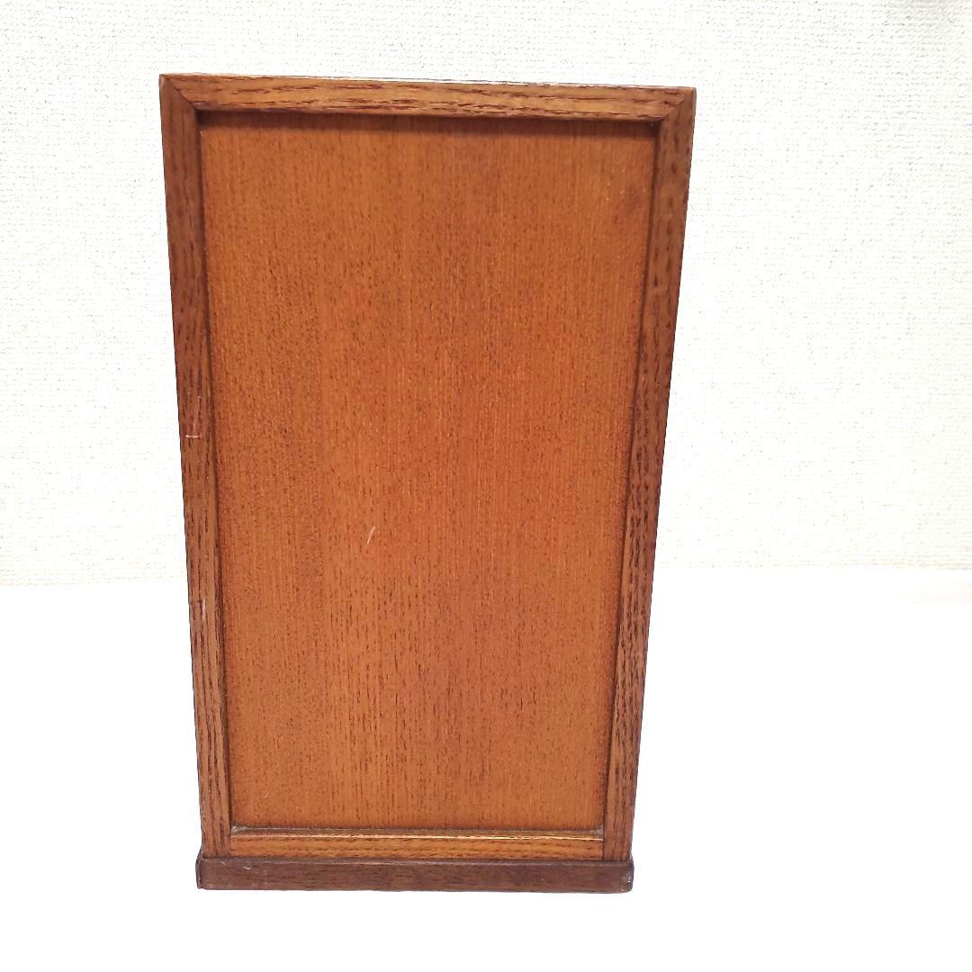 高級木工】江戸指物 箱鏡台 キハダ材 桑材 網代編み模様 昭和レトロ