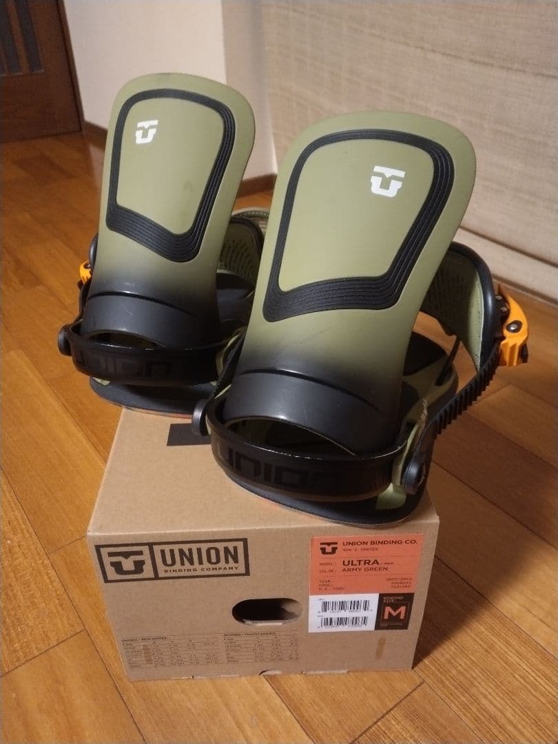 UNION ULTRA ビンディング アーミーグリーン M　23-24 ユニオン（UNION）（レディース）スノーボード ビンディング 23-24 ULTRA