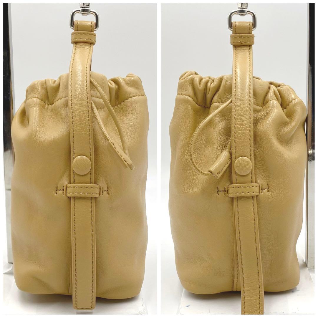 専用☆JIL SANDER ジルサンダー 巾着型 ポーチ レザー☆047 - メルカリ