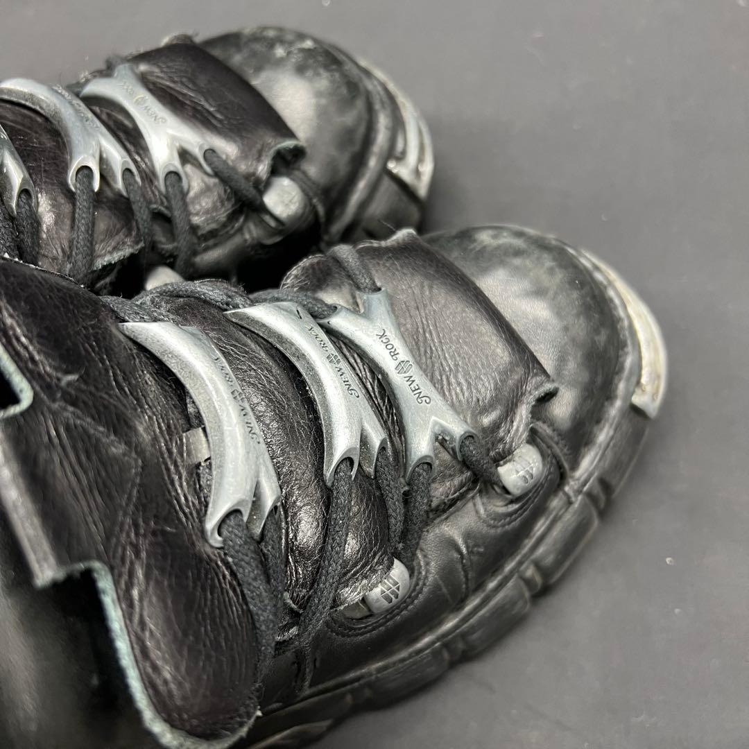 健*介様 J2【used】NEW ROCK 厚底 スニーカー 本革 レザー ブラ - メルカリ