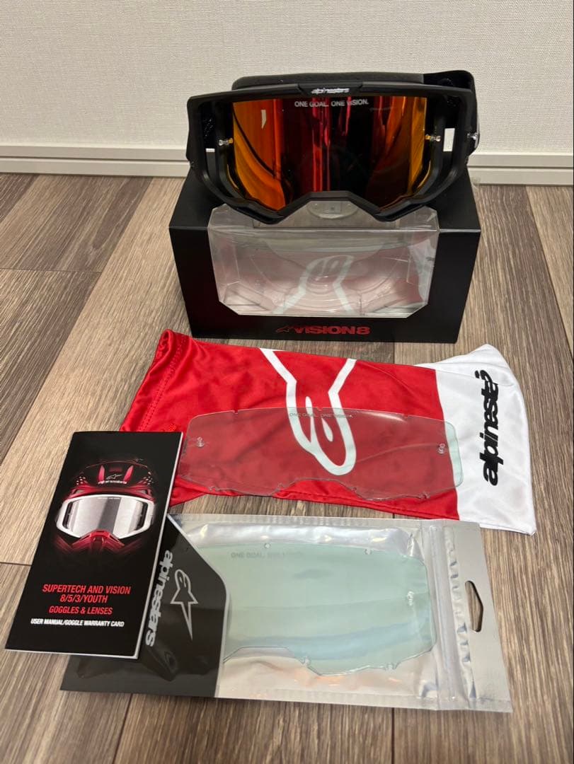 VISION8 ゴーグル ブラック レッドミラーレンズ - メルカリ