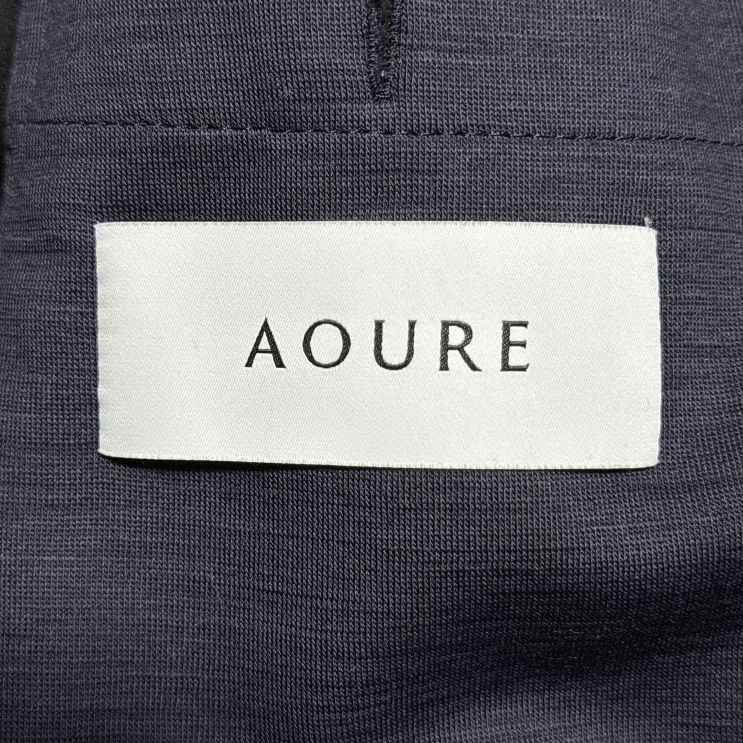 《美品》AOURE アウール セットアップ XL ネイビー 極ストレッチ 軽量