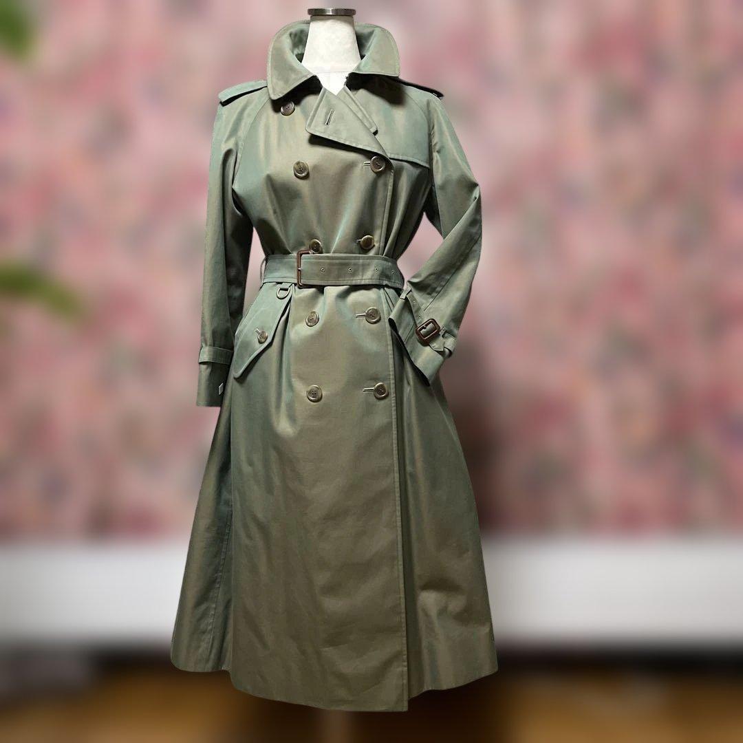 ✴︎極美品✴︎Burberryトレンチコート カーキ玉虫色 ヴィンテージ 希少 ビンテージ BURBERRY トレンチコート バーバリー 玉虫色 カーキ