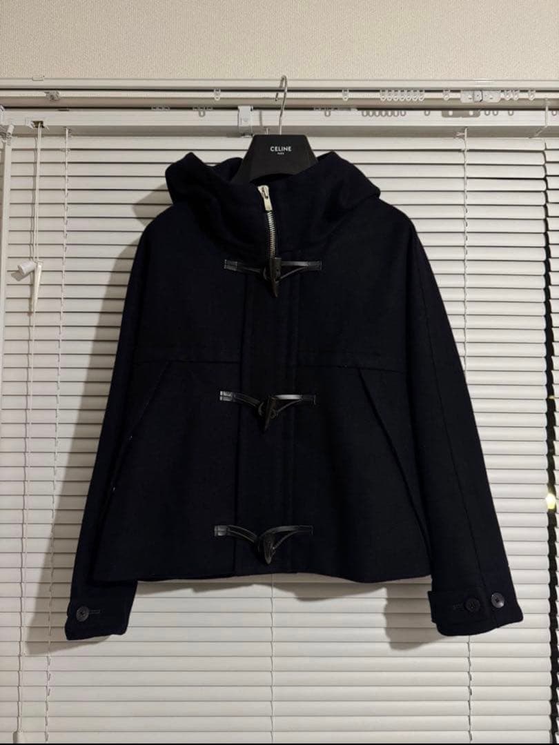 美品 Editionエディション　カシミヤ混　クロップド　ダッフルコート Filomo（フィローモ） カシミヤ ブレンド ダッフル コート レディース