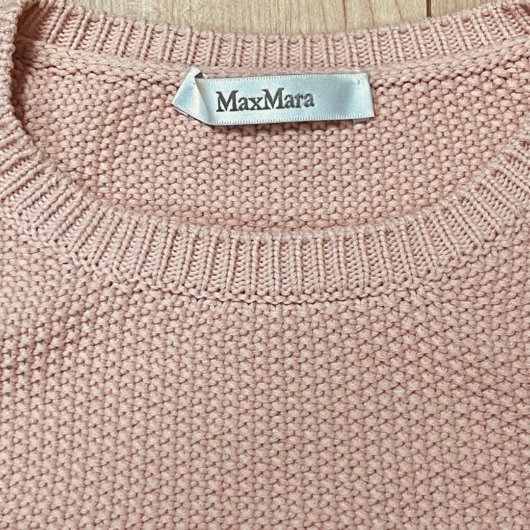 MaxMara マックスマーラ ピンク M刺繍 ニットセーター 長袖 - メルカリ