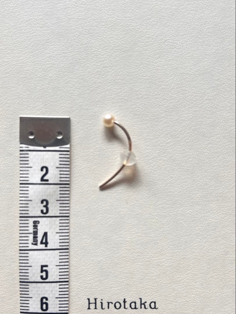 AWAZON-Hirotaka パール片耳用ピアス Pearl Arrow S