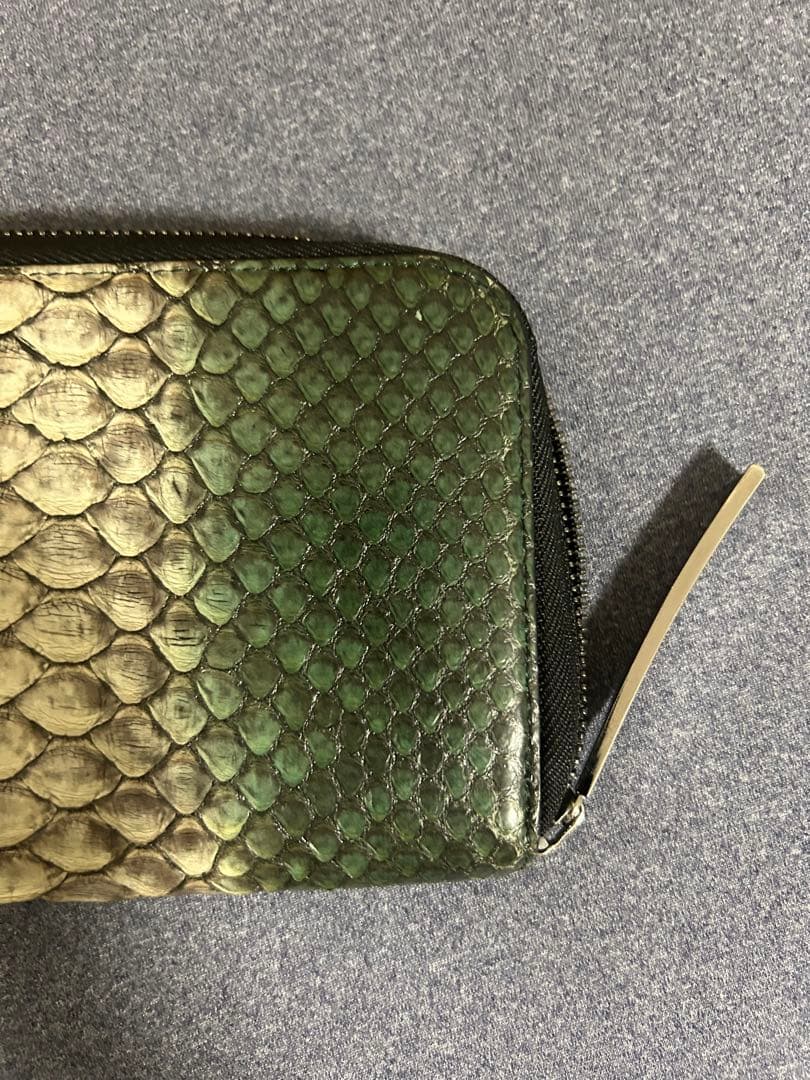 池田工芸ダイヤモンドパイソン ラウンドビッグウォレット翡翠 - メルカリ