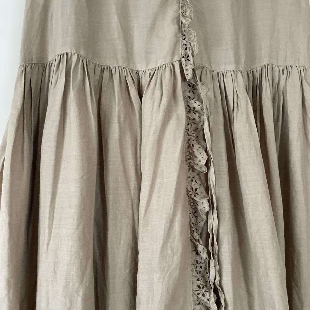 最終値下げ！Gauze# リネンノースリーブワンピース - メルカリ