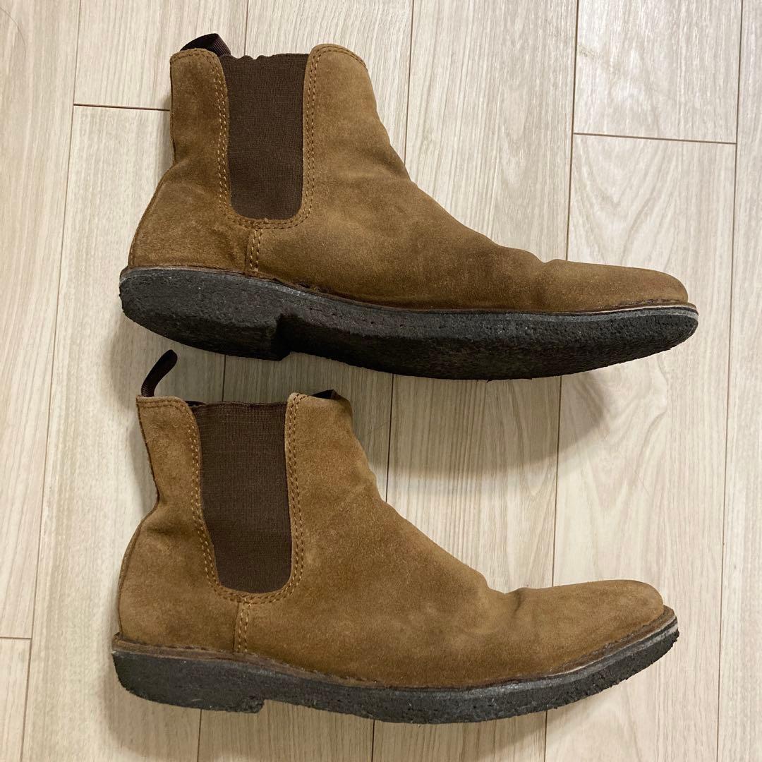 UNITED ARROWS スエード サイドゴアブーツ ブラウン 41 - メルカリ