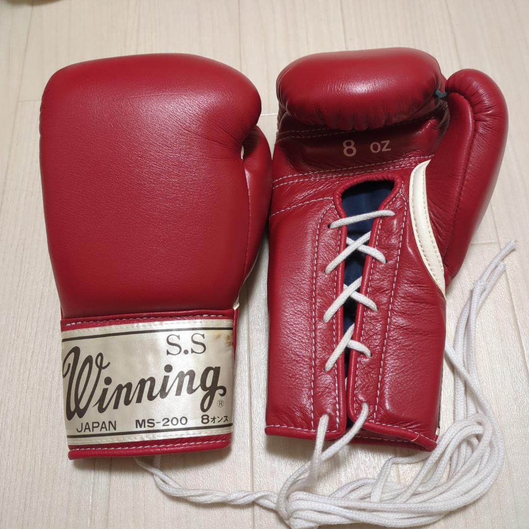 レア 旧ロゴ Winning ボクシンググローブ 8oz 赤 ウイニング 旧ロゴ
