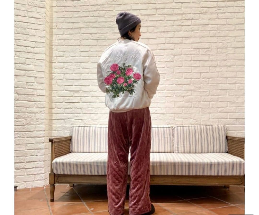 未使用】ビームスクチュール beams×ルルメリー コラボ スカジャン