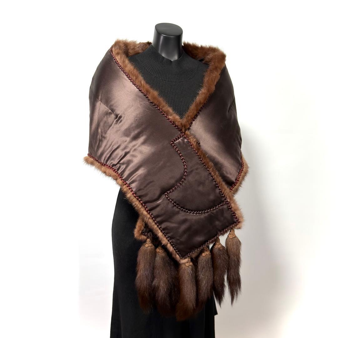 SOBOL】RUSSIAN SABLE ロシアンセーブル 黒貂 ラージショール - メルカリ