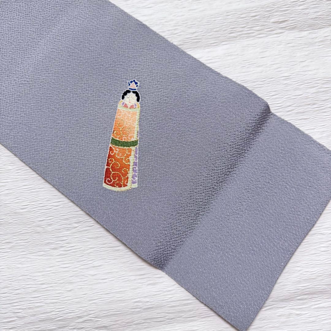 m-57 東京友禅 加納知之 枝桜 鬼しぼ縮緬 金彩 名古屋帯 正絹 - メルカリ