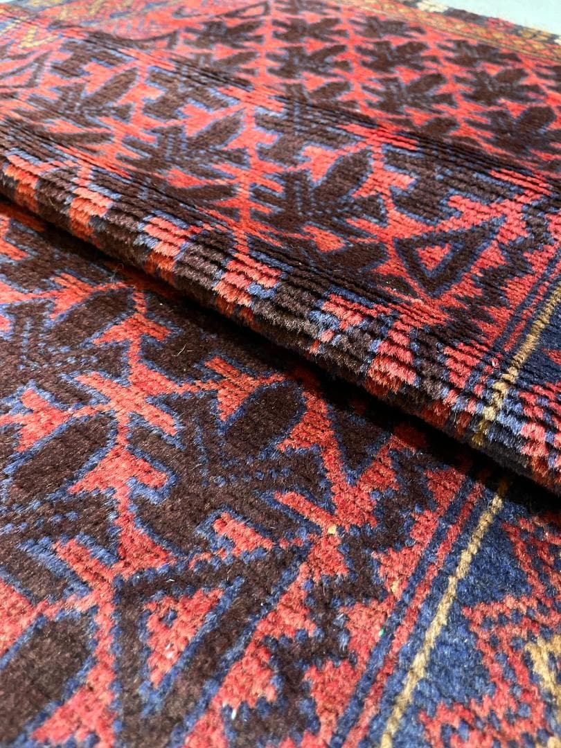 vintage rug】バルーチ族 ヴィンテージ アフガン 幾何学模様 - メルカリ