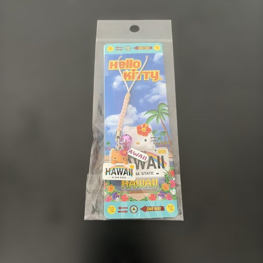 ハワイ限定 キティ ナンバープレート ストラップ 根付け - メルカリ