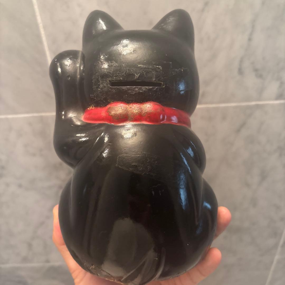 アンティーク手描きの長いお髭と大きな瞳が芸術的で打ち出の小槌が