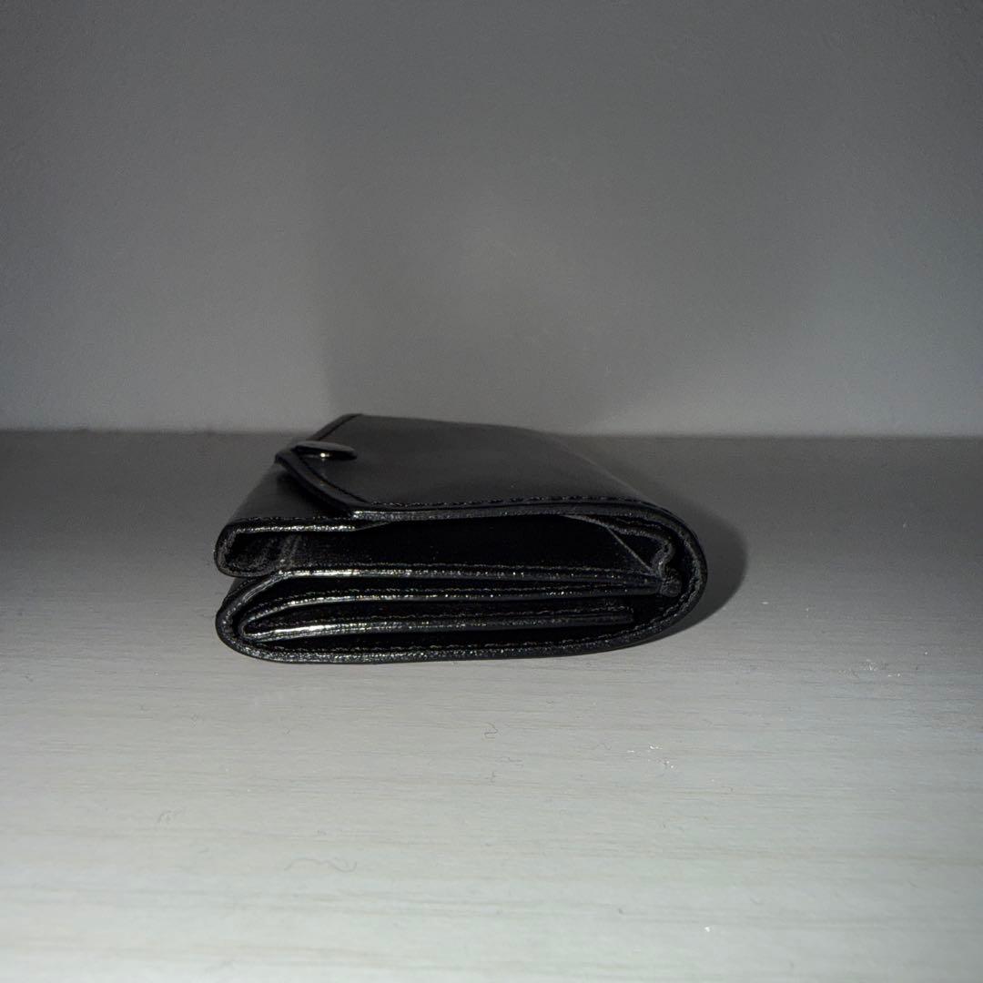 美品】 アブラサス 小さい財布 ブッテーロ ブラック ミニマリスト