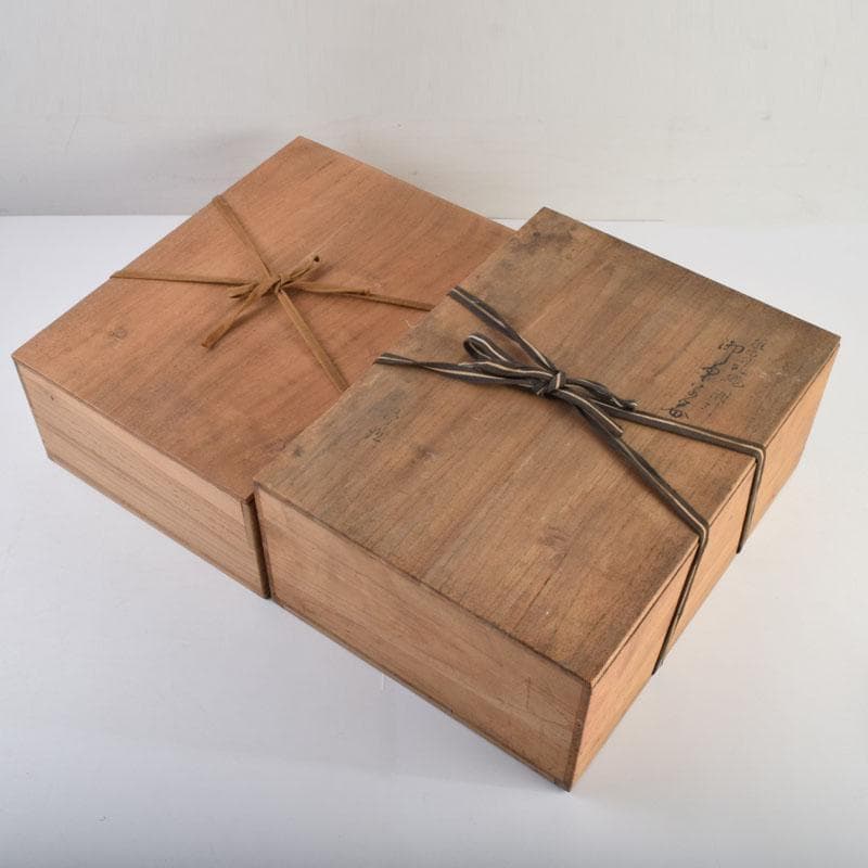 スペード様 専用 龍斎作 堆朱 花草文 御菓子器揃 時代二重箱 C 8871A