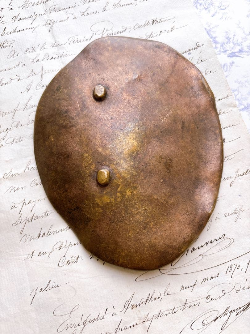 フランスアンティーク 真鍮製（丹銅）トレイ・すずらん