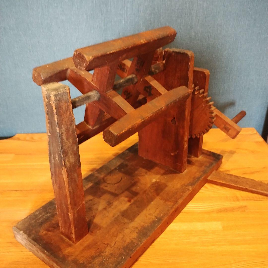 骨董 古民具 江戸〜大正 座繰り機 糸巻き機 古道具 時代道具