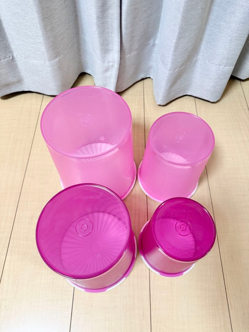 未使用】タッパーウェア グランプリデコレーター 4個 セット ピンク