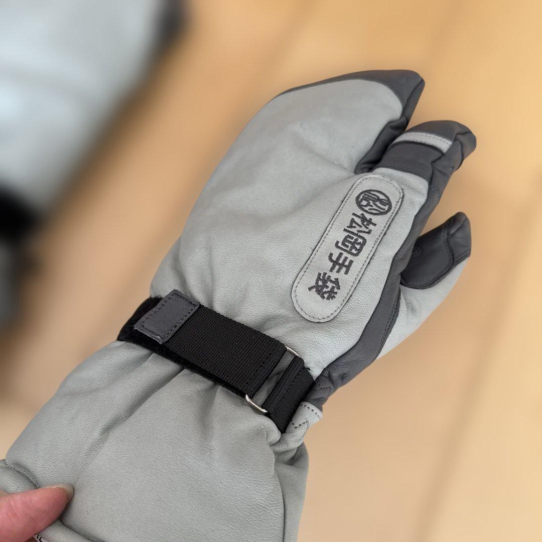 松岡手袋 3フィンガー インナー脱着タイプ グレー XLサイズ