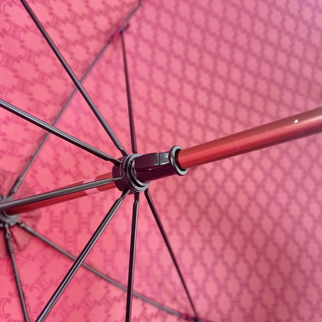希少カラー✨CELINE セリーヌ 長傘 マカダム 総柄 トリオンフ ボルドー