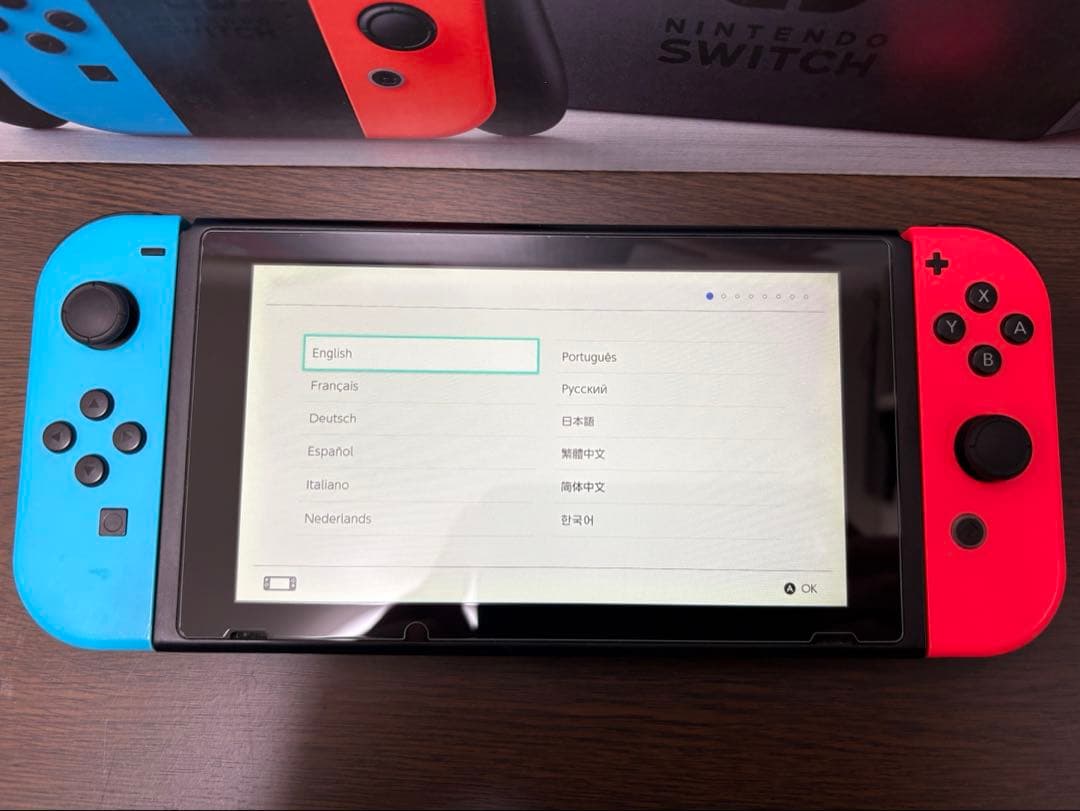 Nintendo Switch 本体 青 赤 セット 動作確認 初期化済み - メルカリ