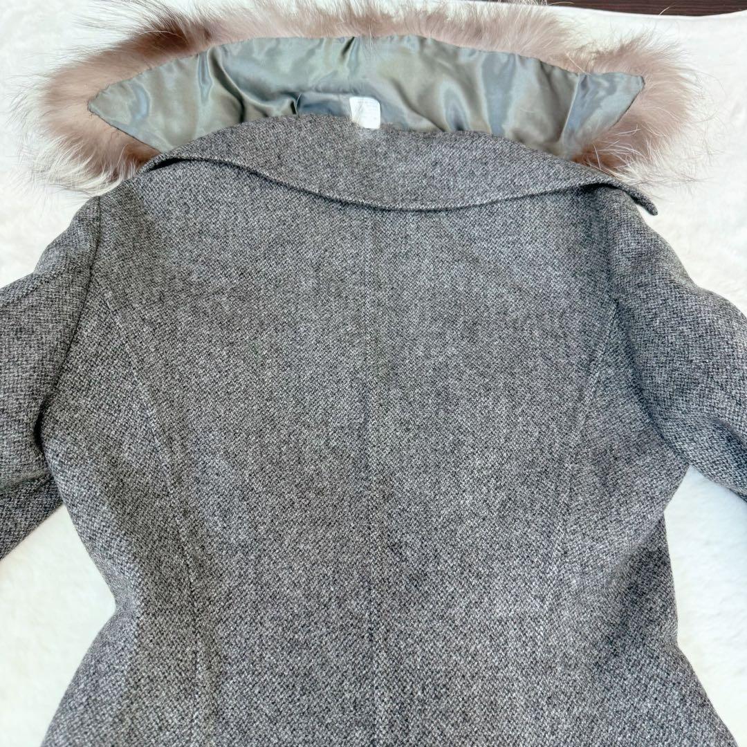 極美品】マイケルコース ロングコート カシミヤ フォックスファー