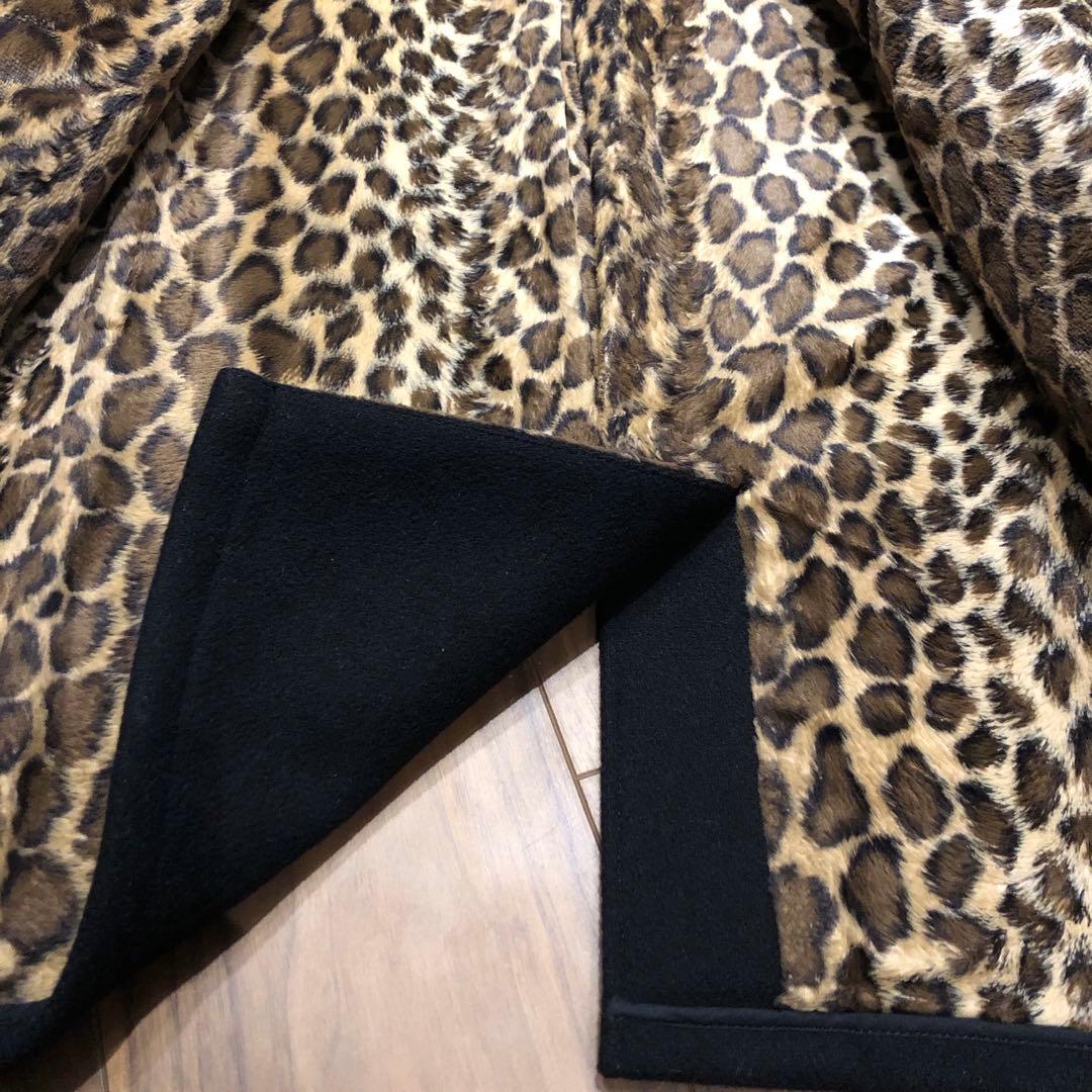 GANGSTERVILLE ギャングスタービル Pコートヒョウ柄 M ブラック